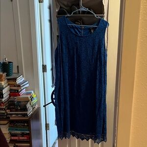 Alfani Royal Blue Lace Mini Dress